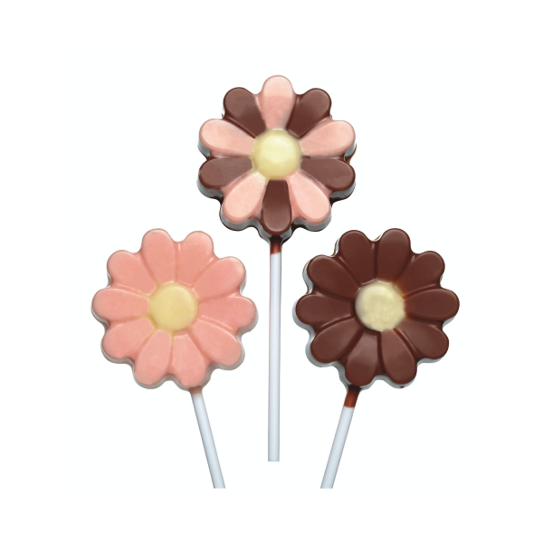 Silikonform - Schoko Blumen Lollipop